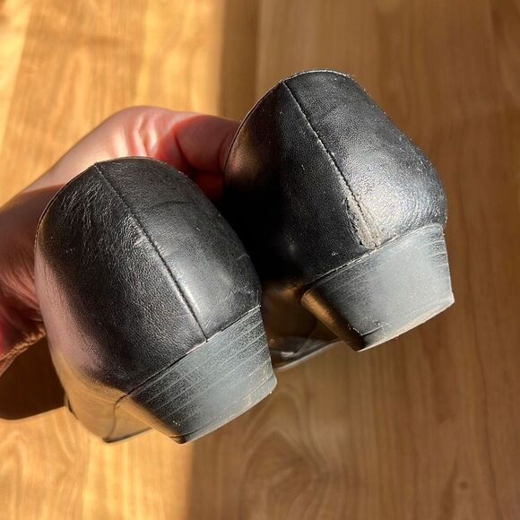 LifeStride Moselle Black Faux Leather Low Wedge Loafers US 10 - Picture 6 of 6